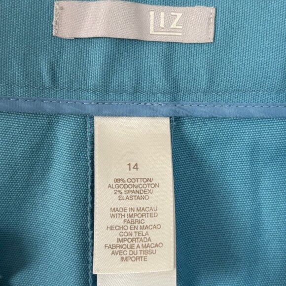 Liz Claiborne Pants Women Size 14 Turquoise NWT - Picture 3 of 11